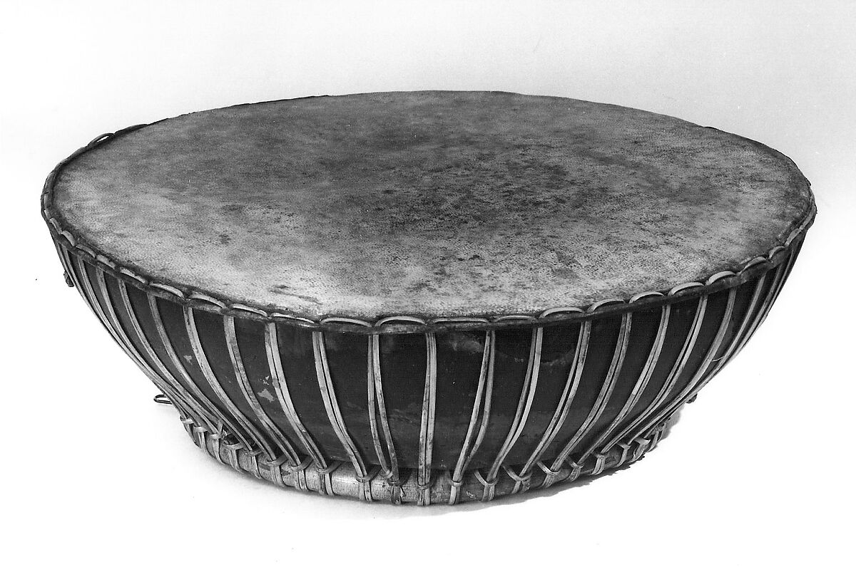 Drum, Wood, hide, Malagasy 