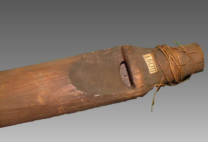 Sk-A'Na, wood (red cedar or spruce), cord, Native American (Skittagetan, Haida)