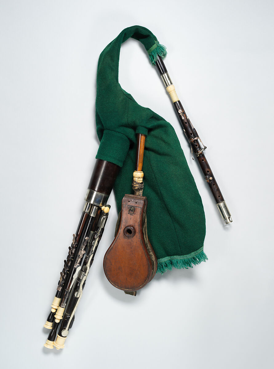 Union Pipe, J. Sharp, Wood, velvet, leather, cloth, ivory, metal, Scottish