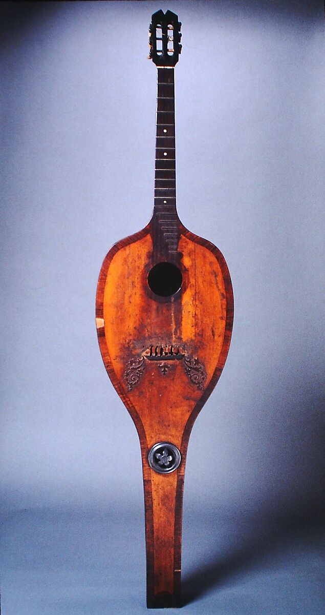 Harp Guitar, Emilius N. Scherr (American, born Copenhagen, 1794–1874), Wood, ivory, metal, American