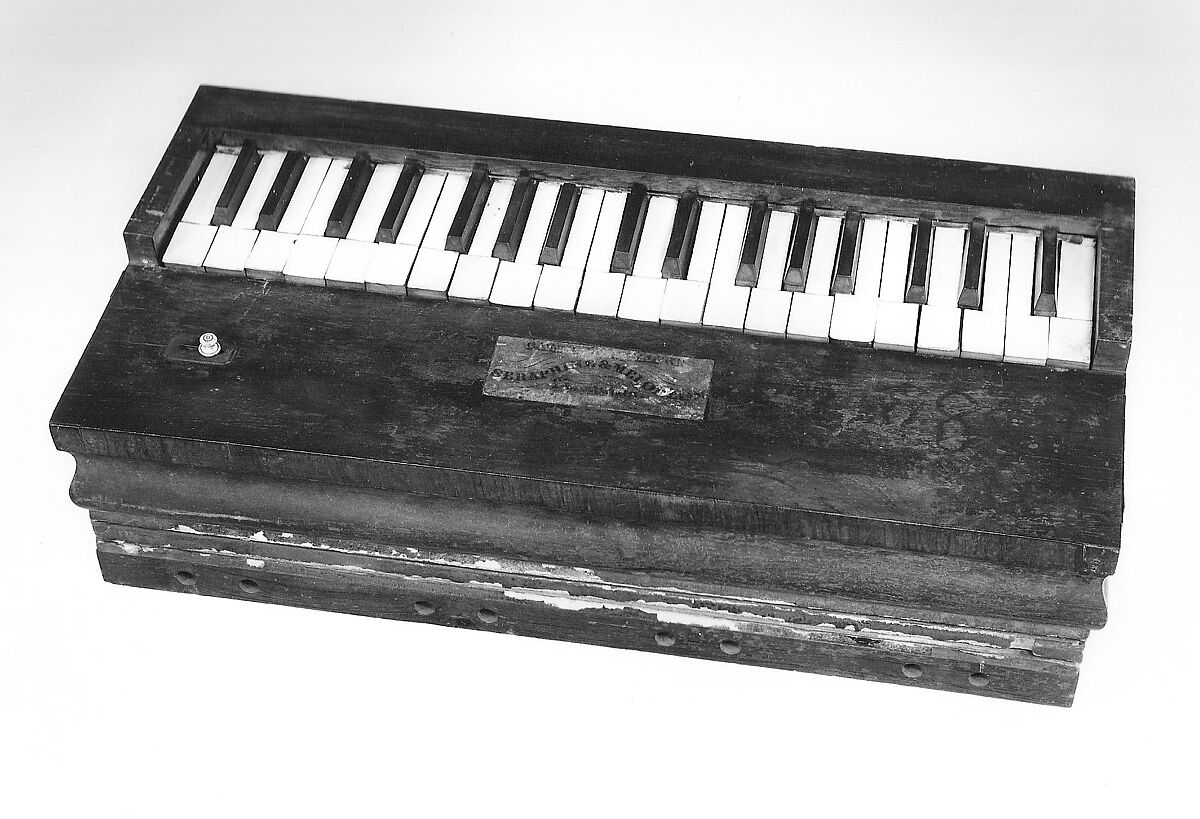 Rocking Melodeon, Caleb Packard (American, Brockton, Massachusetts 1818–1906 Brockton), Wood, various materials, American 