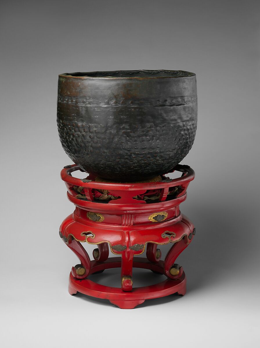 Dobachi (銅鉢), Metal, wood, lacquer, Japanese 