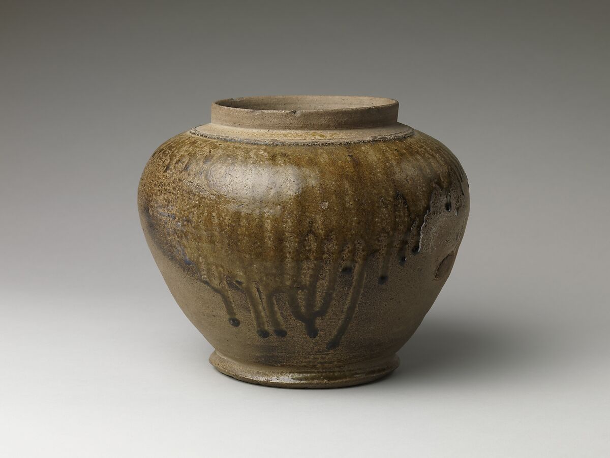 Urn, Stoneware with natural ash glaze (Sue ware), Japan