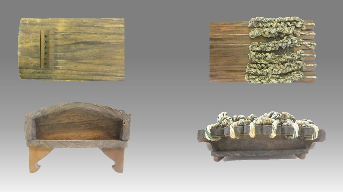 Wagon (和琴), Mizutani Kakumu (professional name: Fujiwara Mitsukazu or Kowa), Hinoki  (Japanese cypress), silk, cotton, metal, Japanese