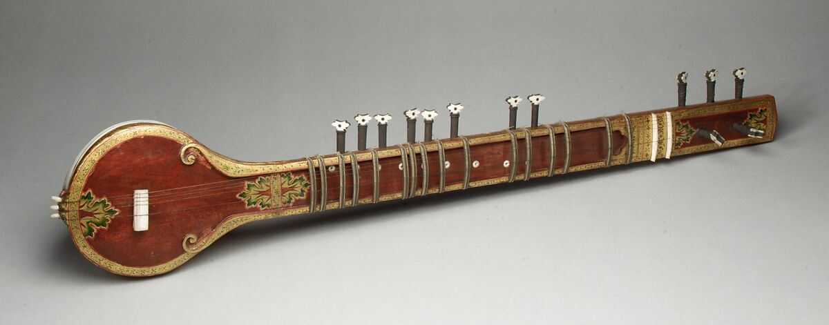 Sitar, Gourd, wood, ivory, metal, Indian