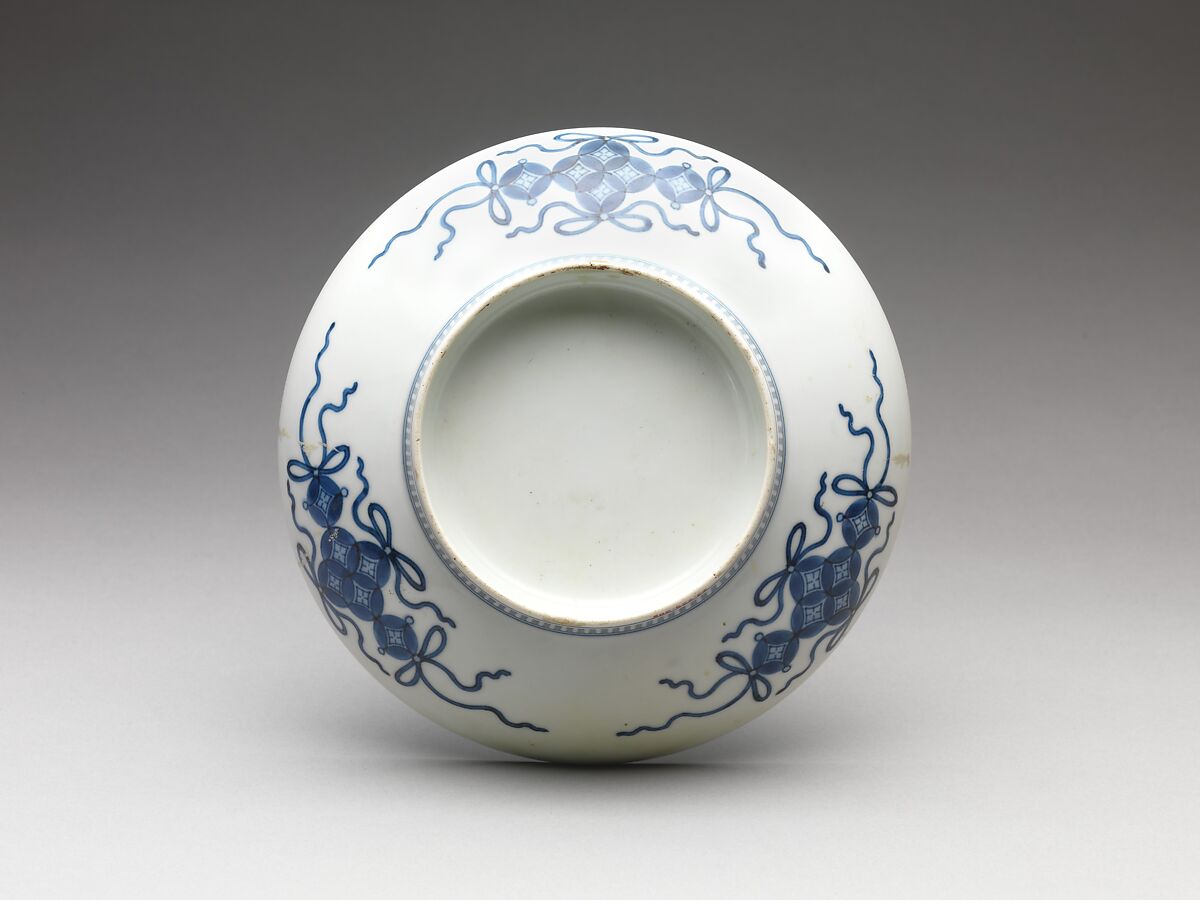 Dish with Beans, Squash, and Eggplant, Porcelain with cobalt blue under transparent glaze and polychrome enamels over the glaze (Hizen ware, Nabeshima type) , Japan