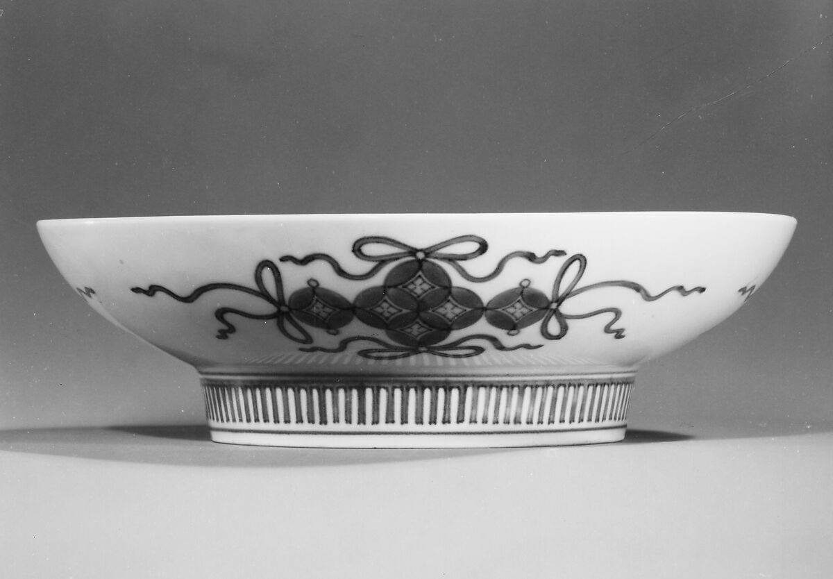 Dish with Beans, Squash, and Eggplant, Porcelain with cobalt blue under transparent glaze and polychrome enamels over the glaze (Hizen ware, Nabeshima type) , Japan