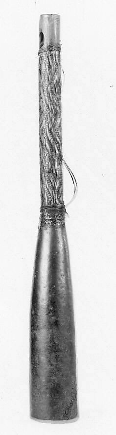 Caracasha (trumpet), gourd, cane or bamboo, basketry, fibercord, rubber or resin, Native American (Brazilian)