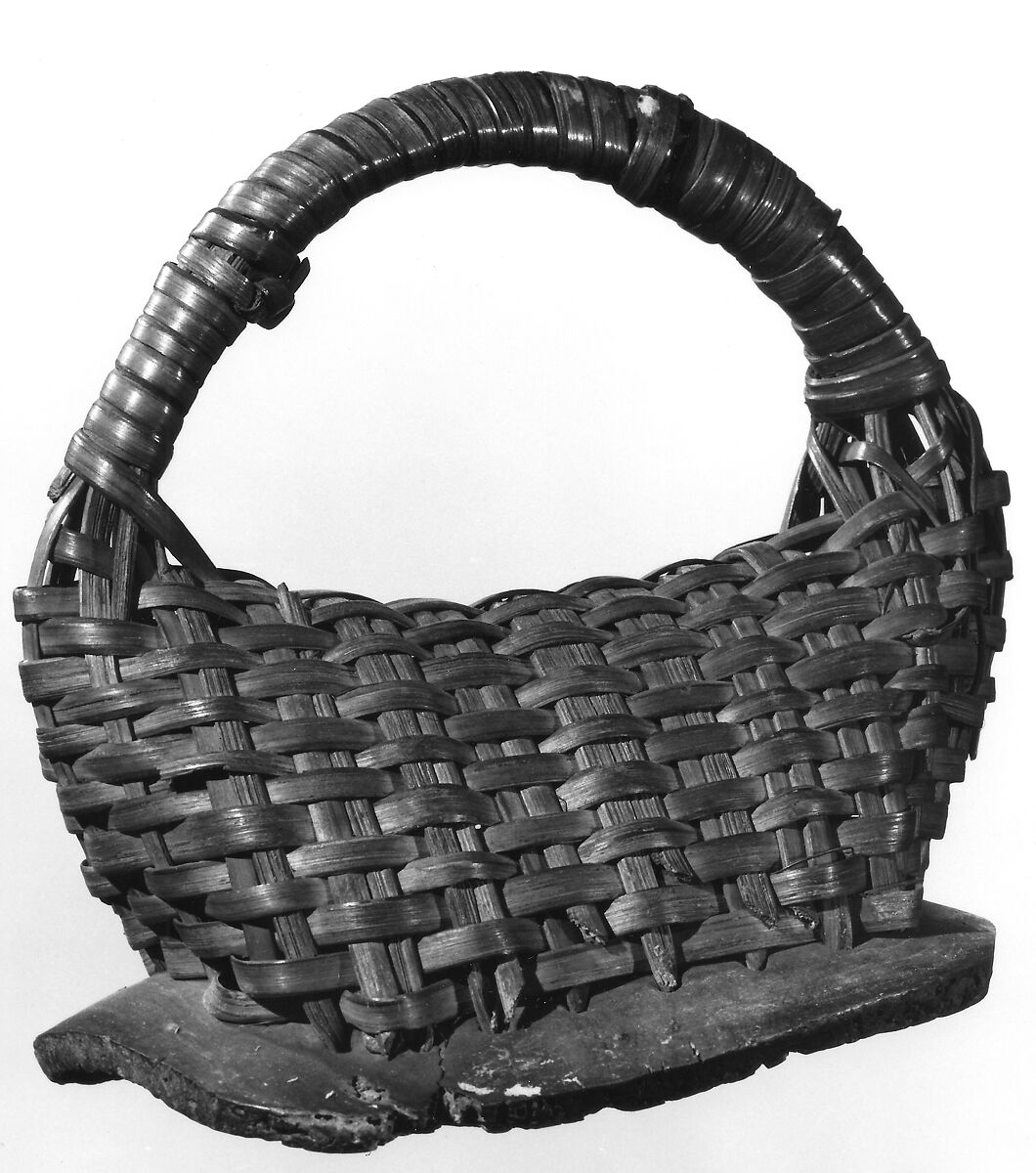 Rattle, Calabash shell, wicker, Liberian 