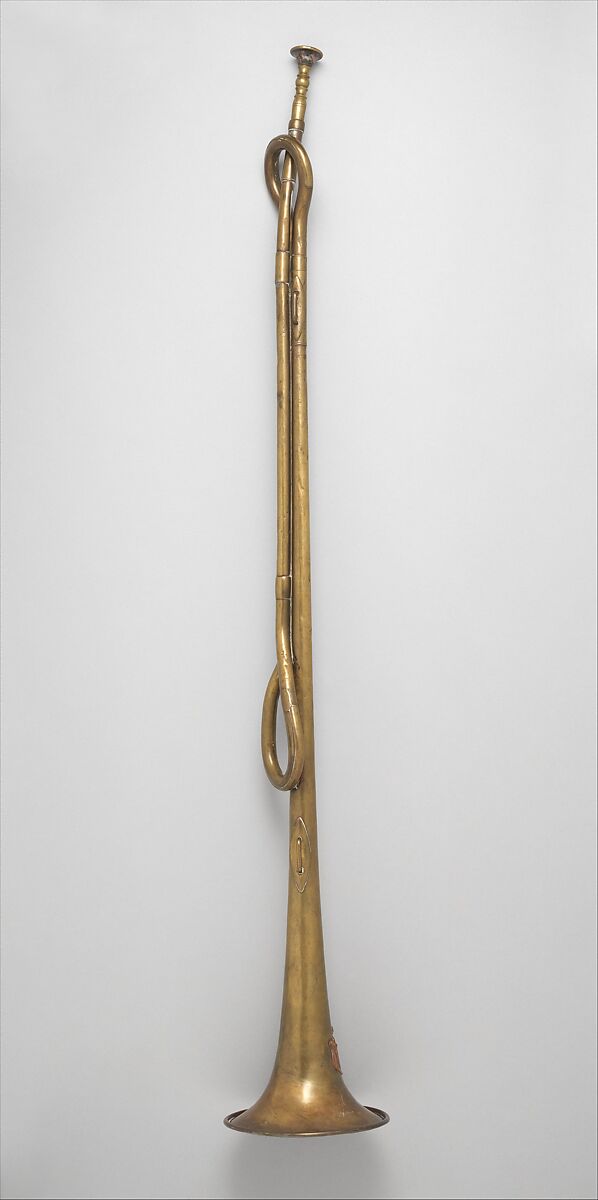 Fanfare trumpet in E-flat, Adolphe (Antoine Joseph) Sax (Belgian, Dinant, Belgium 1814–1894 Paris), Brass, French