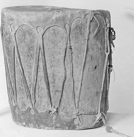 Drum, Wood, skin, Native American (Pueblo)