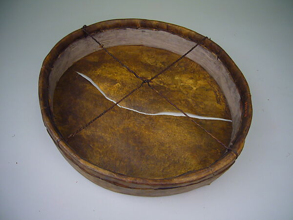 Frame Drum, Wood, skin, metal, Native American (Wasco, Tenino or Paiute)
