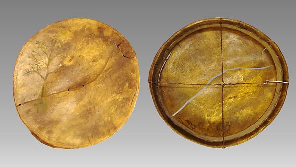 Frame Drum, Wood, skin, metal, Native American (Wasco, Tenino or Paiute)