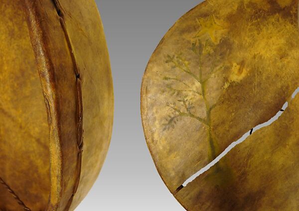 Frame Drum, Wood, skin, metal, Native American (Wasco, Tenino or Paiute)