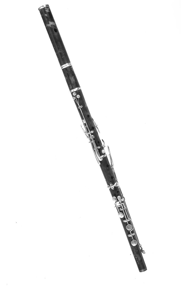 Transverse Flute in B, Wood, tortoiseshell, silver, American 