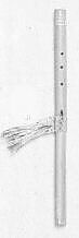 End-blown flute, cane, buckskin, Native American (Apache)