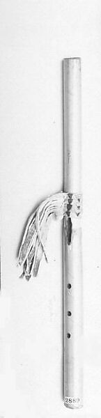 End-blown flute, cane, buckskin, Native American (Apache)