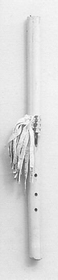 End-blown flute, cane, buckskin, Native American (Apache)
