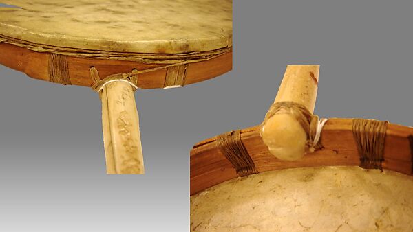 Kelyaut (frame drum), wood, sennet, Native American (Inuit)