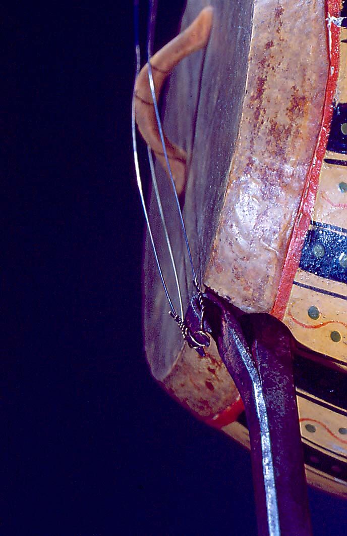 Kāmanche (کمچ), wood, paint, fish skin, metal, Iranian (Persian)