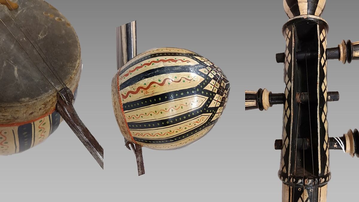 Kāmanche (کمچ), wood, paint, fish skin, metal, Iranian (Persian)