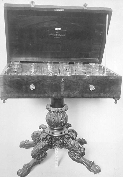 Musical Glasses, Attributed to F.H. Smith, Wood, glass, American