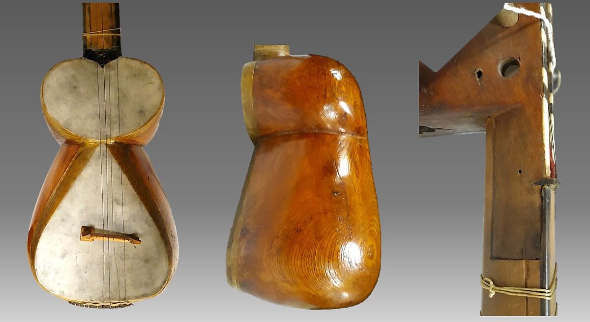 Tār, wood, lamb skin?, wire, gut, metal, bone, Azerbaijani