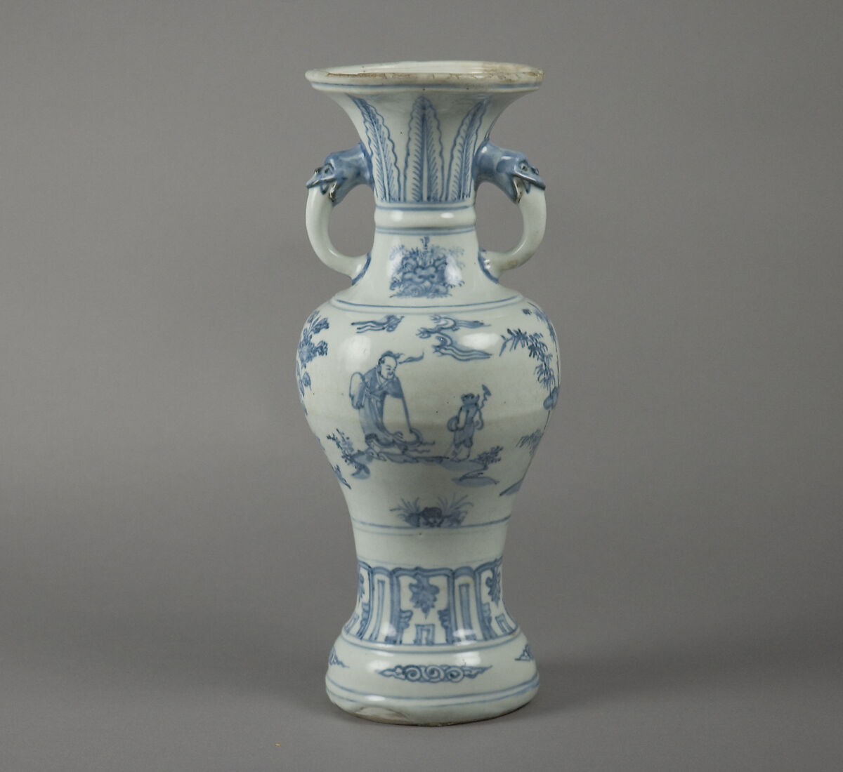 Vase, Porcelain painted in underglaze blue, China