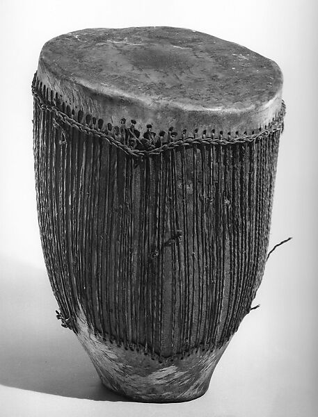 Drum, Possibly by Toro/Nyoro, Wood, skin, twine, Toro/Nyoro peoples? 