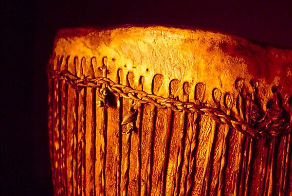 Drum, Possibly by Toro/Nyoro, Wood, skin, twine, Toro/Nyoro peoples?