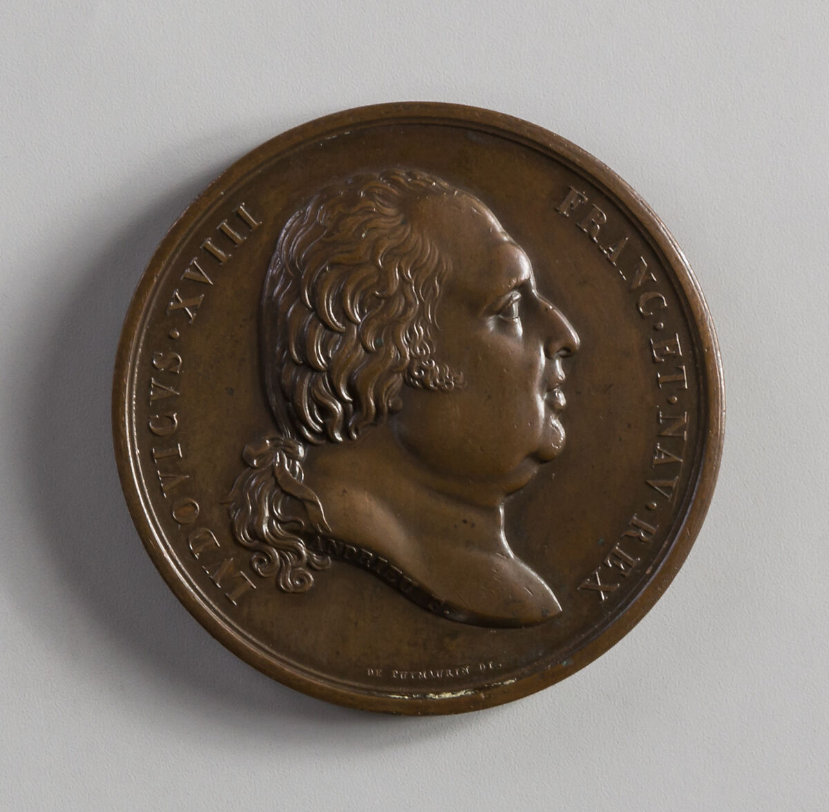 Medal Commemorating the Treaty of Commerce between France and the United States, Bertrand Andrieu (French, Bordeaux 1761–1822 Paris), Bronze 