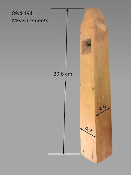 Double Whistle, Wood (red cedar or spruce), Native American (Northwest Coast)