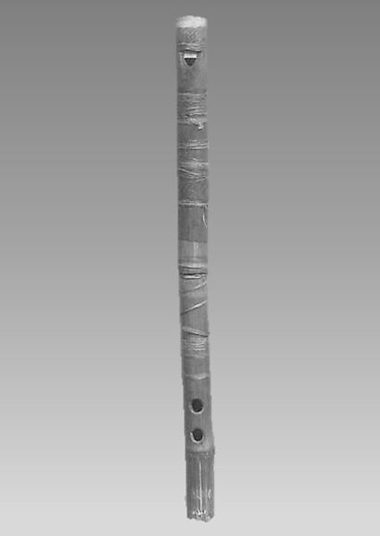 End-blown flute, Cane, wood, sinew, Native American (Tohono O'odham / Papago) 