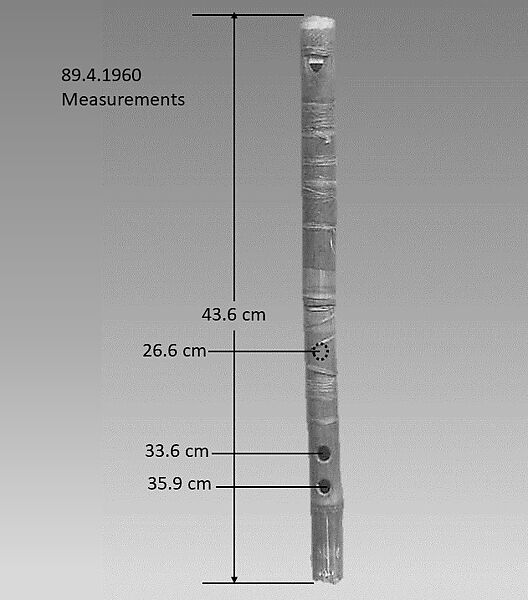 End-blown flute, Cane, wood, sinew, Native American (Tohono O'odham / Papago)