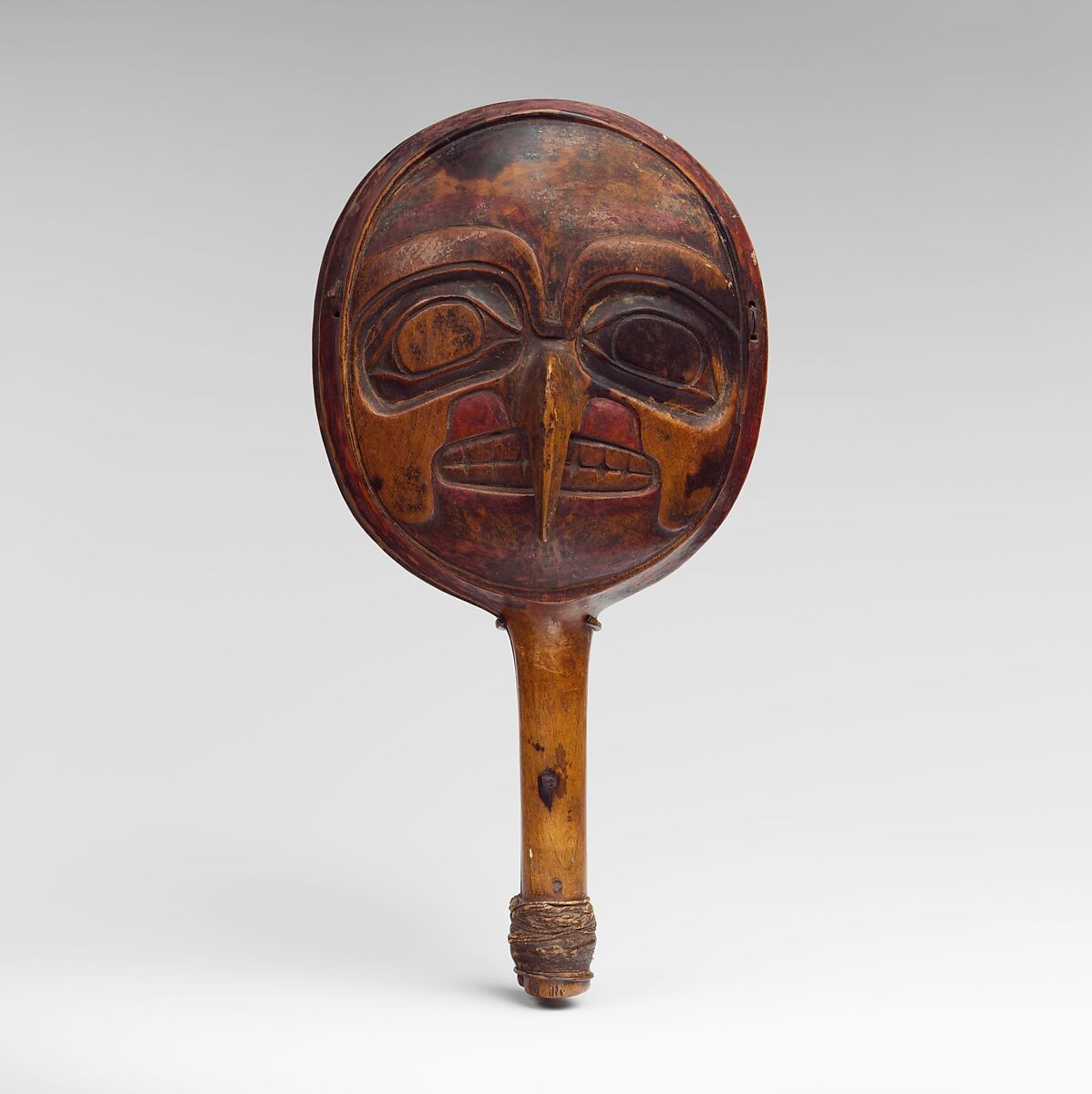 Rattle, Wood, string, pigment, Native American (Haida or Tsimshian) 