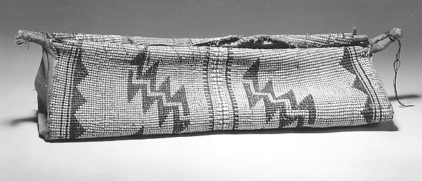 Jump dance basket rattle, wood, rawhide, sinew, vegetal fiber , pebbles, Native American (Hupa - Athabascan)