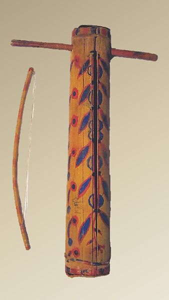 Tsii' Edo' Ai, Agave stalk, horsehair, gut, Native American (Apache) 