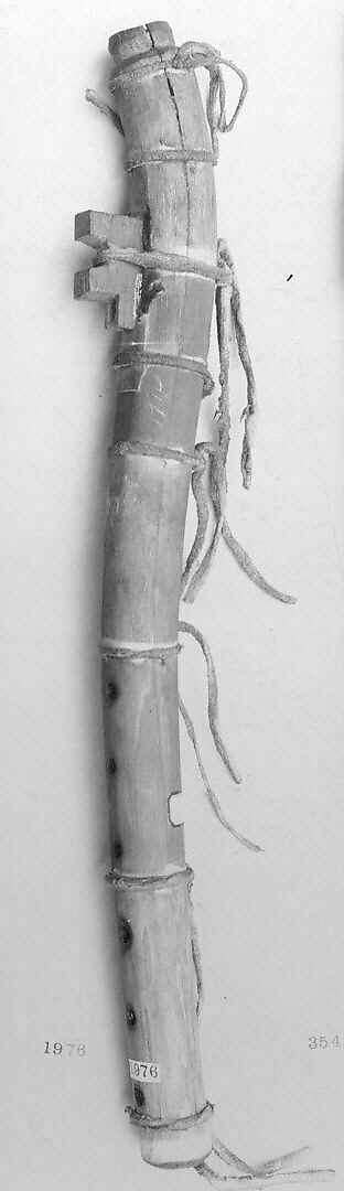 Súl (Tśisol), Yucca wood, lead plate, Native-tanned leather, Native American (Apache or Shoshone)