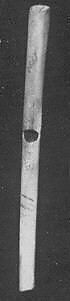 Bone Whistle, Bone, asphaltum, Native American (Mission Indians of the Channel Islands - Tongva/Gabrieleno?) 