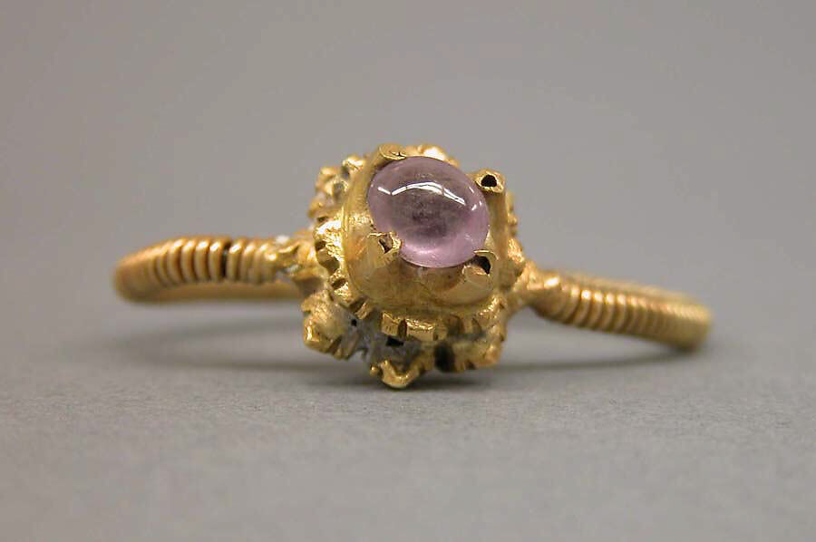 Ring with Purple Stone, Gold with purple stone, Indonesia (Java)