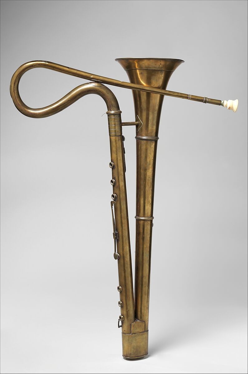 English Bass Horn in B-flat, Frederick Pace (British, Dublin, Ireland 1805–1835 London), Brass, British 
