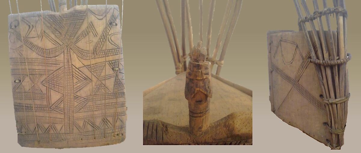 Ubo akwara (pluriarc), Wood, fiber, Igbo (Nigeria)