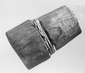 Reed Pipe, wood (red cedar or spruce, cord, cedar bark., Native American (Northwest Coast)