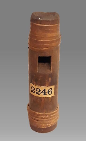 Sk-A'Na (stopped pipe), wood, Native American (Northwest Coast) 