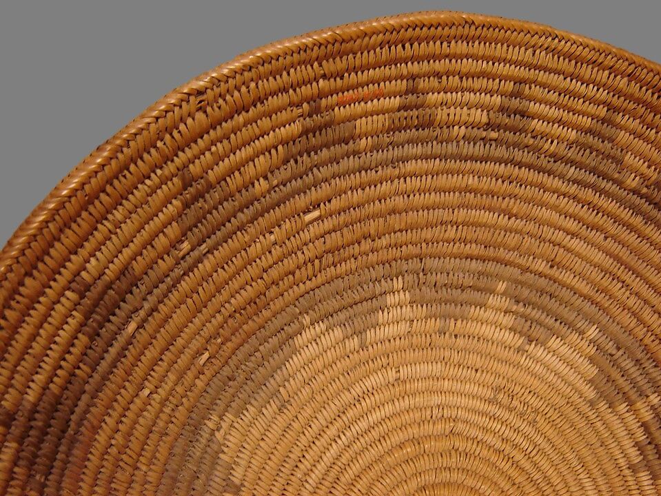 Tsa Yanshtqi (basket drum), willow, fiber, Native American (Navaho)