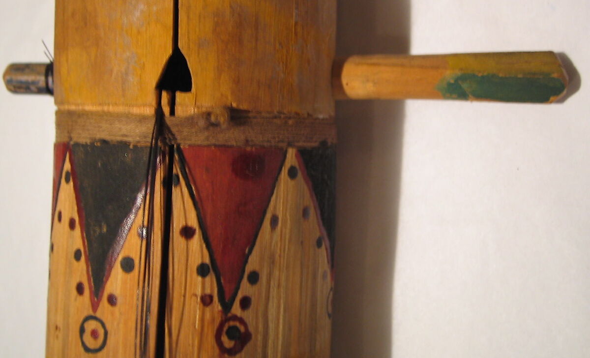 Tsii' Edo' Ai (Apache fiddle), Athabascan Family, Agave flower stalk, wood, paint, horsehair, Native American (Apache)