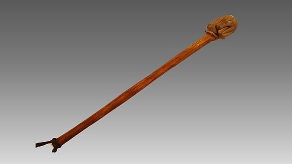 Frame Drum, Wood, skin, feather, Native American (Apache)