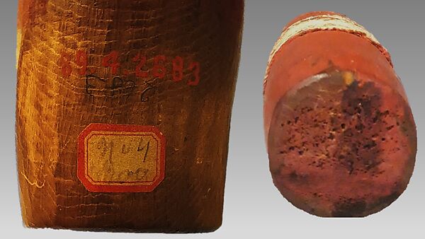 Stopped Pipe, wood (red cedar or spruce), cord, Native American (Northwest Coast)