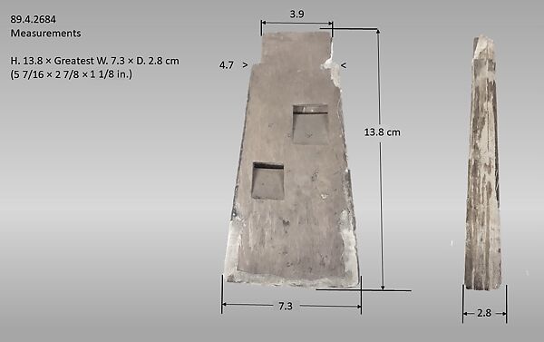 Triple Whistle, wood, red cedar or spruce), muslin, Native American (Northwest Coast)