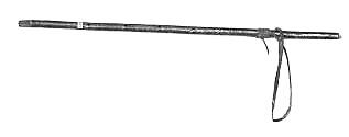 End-blown flute, Metal, hide, Native American (Apache)